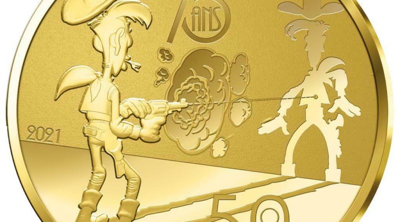 Frankreich – 50 Euro 2021 – Lucky Luke – 75. Jubiläum – 1/4 Oz Gold PP