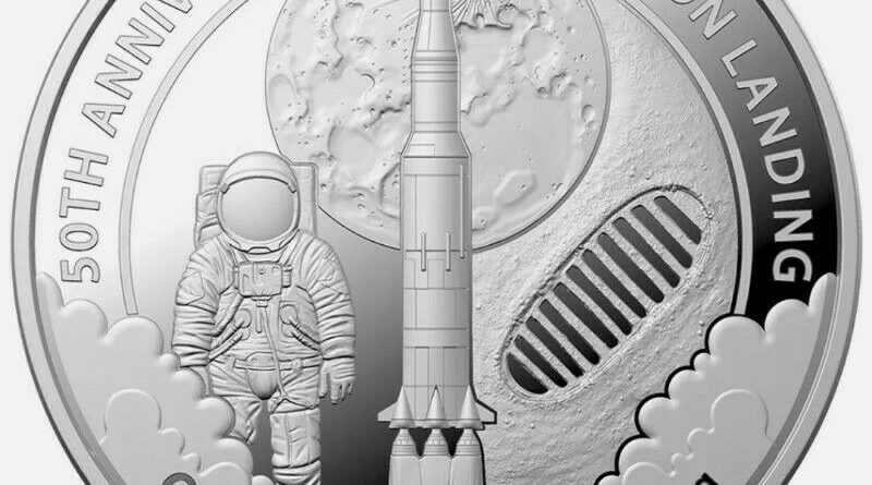50 Jahre Mondlandung Australien 2019 1 Oz Unze Silber 999 in Kapsel u.Präsentbox