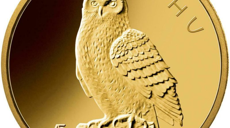 Deutschland 20 Euro 2018 – Heimische Vögel – Uhu (3.) – Bst. D – 3,89 gr Gold ST