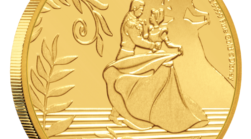 Niue – 25 Dollar 2020 – Disney™ – Cinderella™ – 70. Geburtstag – 1/4 Oz Gold PP