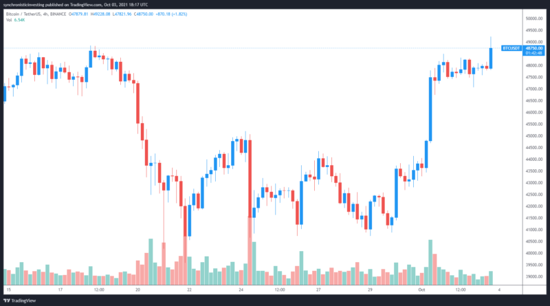 Bitcoin schießt auf 49.000 US-Dollar und zieht Altcoins mit