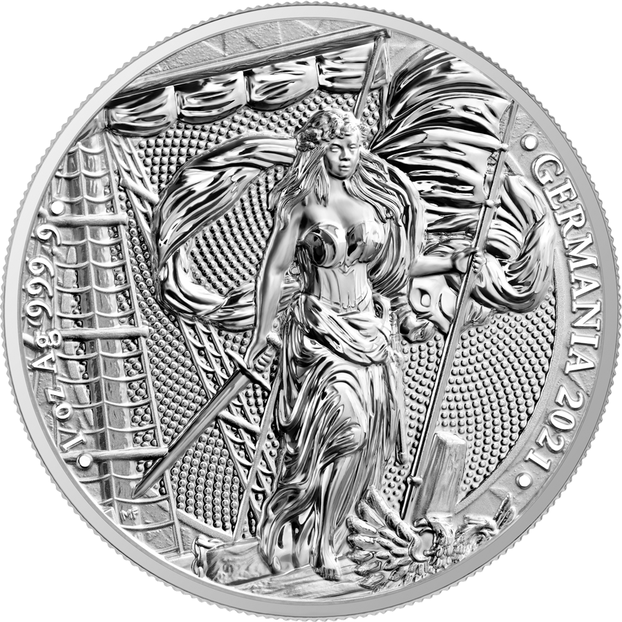 Germania 2021 Silber 1 OZ Unze Silver Argent 5 Mark
