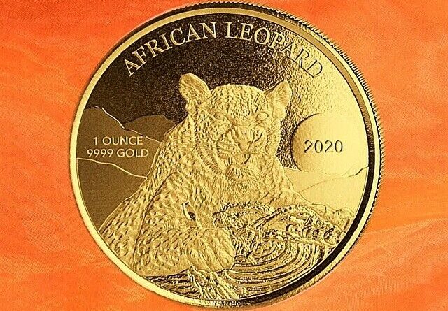 1 Oz Gold African Leopard PP Ghana 2020 (Auflage 100)