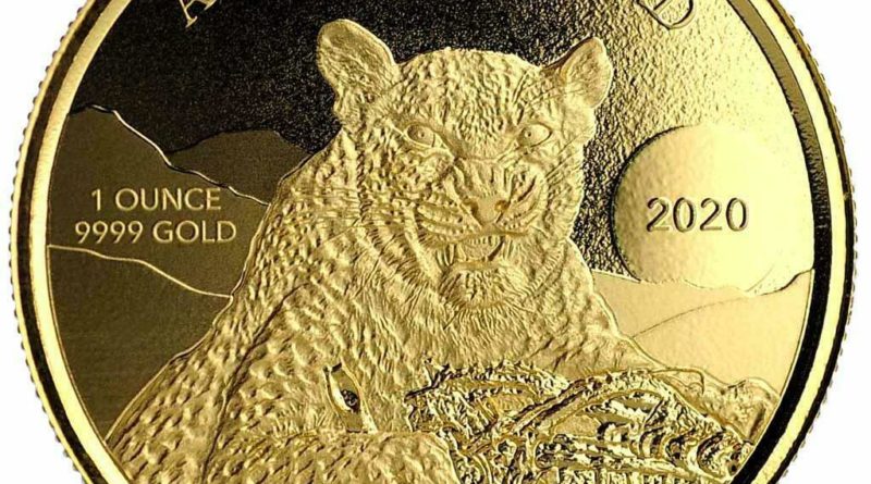 Ghana – 20 Cedis 2020 – African Leopard – Premium-Anlagemünze – 1 Oz Gold ST