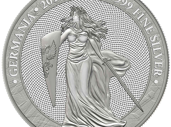 5 Mark Silberunze Germania 1 Unze oz Silber Silver BU 2019