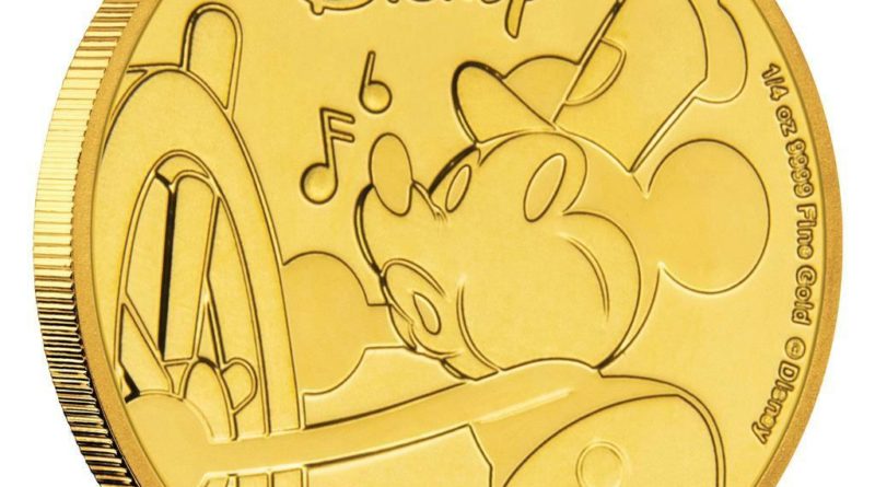 Niue – 25 Dollar 2018 Disney™ 90. Geburtstag von Mickey Mouse™ – 1/4 Oz Gold PP