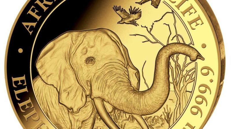 Somalia – 1.500 SH. 2018 – Elefant – African Wildlife – 5 Oz Gold PP