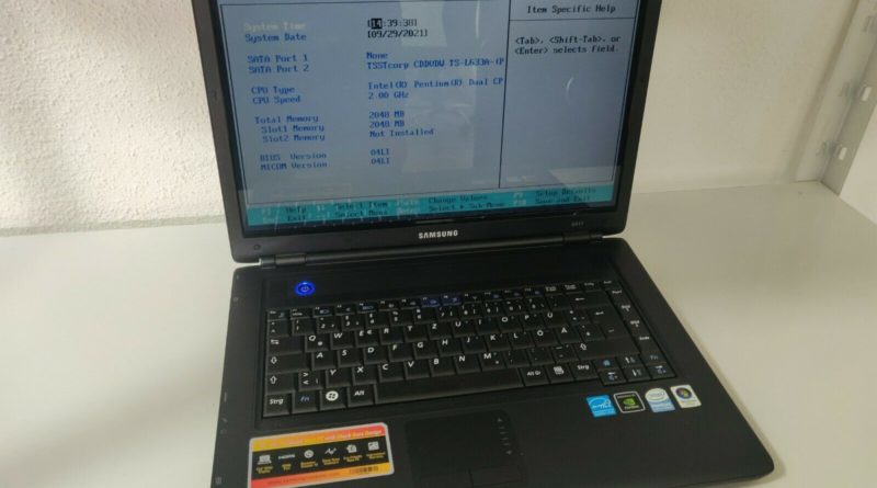 SAMSUNG SA11 Notebook Laptop Intel Pentium 2,0 Ghz – 2 GB RAM LESEN !!!