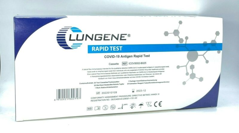 25x Clungene Covid-19 Antigen Schnelltest Nasen-Rachen Coronatest Profitest