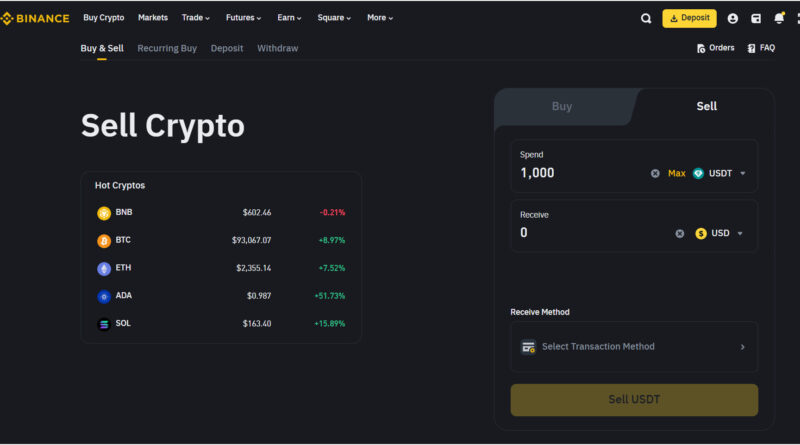 How to Withdraw Cryptos and Money From Binance to Bank Account