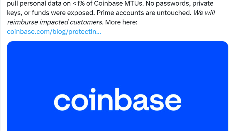 Coinbase plant nach Datenleck 400 Mio. US-Dollar für Opfer ein
