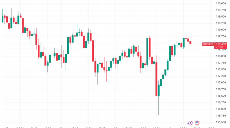 Bitcoin-Kurs schielt wieder auf 119.000 US-Dollar – Treasuries kurbeln an