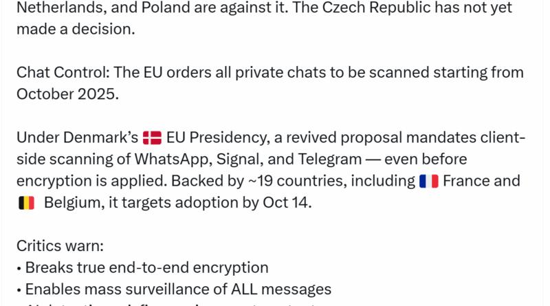 EU-Plan zur Chat-Kontrolle findet Unterstützung: Vorbei mit Ende-zu-Ende-Verschlüsselung?