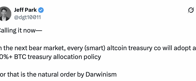 „Schwache Altcoins“ verwässern das Narrativ der Treasury-Unternehmen