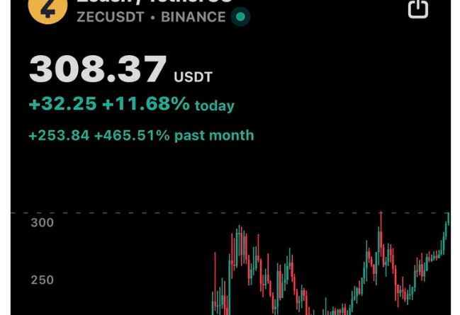 Zcash steigt um 30 Prozent