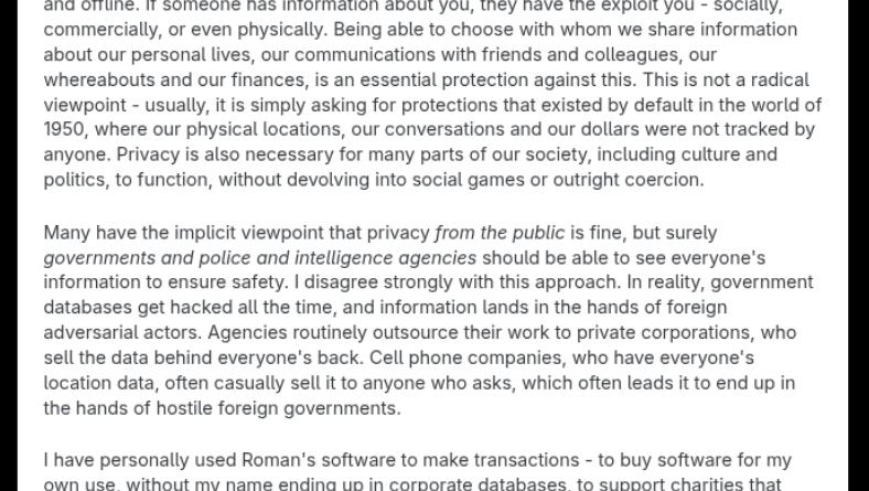 Ethereum-Gründer bekräftigt Unterstützung für Roman Storm