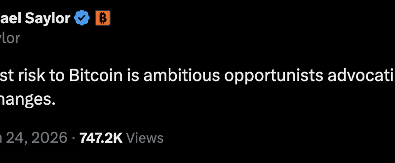 Protokolländerungen größte Bedrohung für Bitcoin (BTC): Saylor