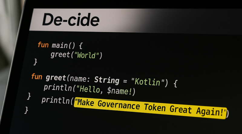 Futarchy and DAOs: Reintroducing “De-cide,” How Prediction Markets Turn Governance Tokens Into True…