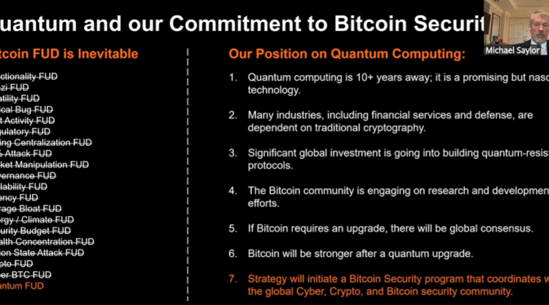 Strategy plans to launch Bitcoin security program to address quantum threats