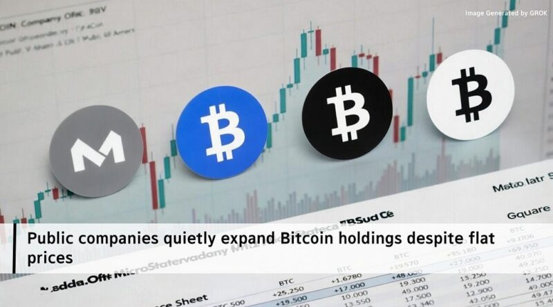 Public companies quietly expand Bitcoin holdings despite flat prices