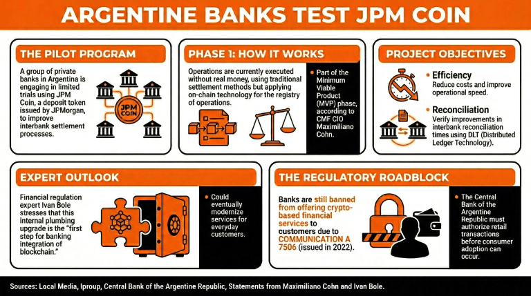 Local Banks Pilot JPMorgan’s JPM Coin in Argentina – Crypto News Bitcoin News