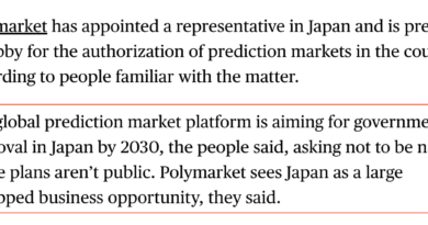 Polymarket Targets Japan Market Entry, Appoints Representative in Push for 2030 Approval Polymarket Targets Japan Market Entry, Appoints Representative in Push for 2030 Approval